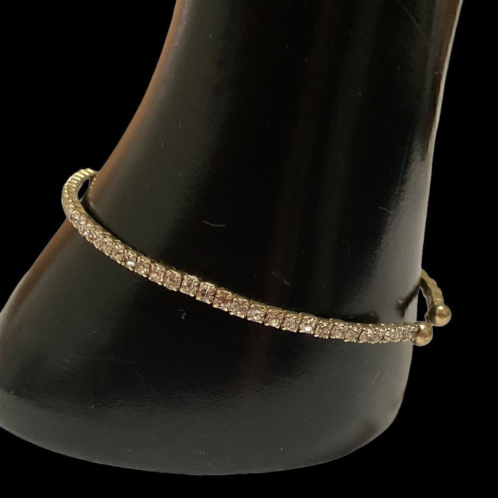 Flexible Gold Rhinestone Bracelet 